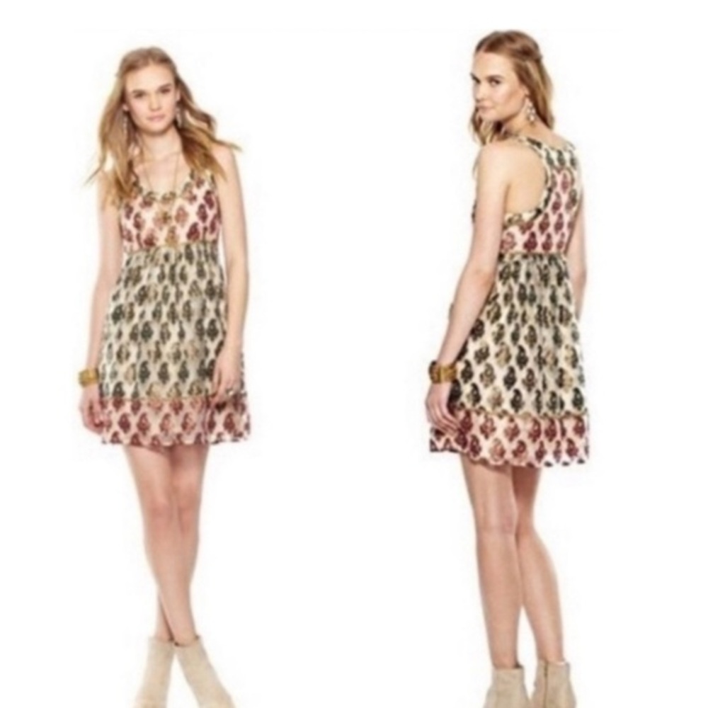 Free People Metallic Studded Jacquard Dress